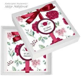 kartka-w-pudelku-na-imieniny-w-kwiaty-bordowe-roze-czerwone-recznie-robiona