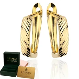 kolczyki-zlote-585-14k-smukle-zdobione-diamentowaniem-prezent