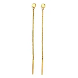 zlote-przeciagane-kolczyki-585-blyszczace-kuleczki-3mm-dlugie-na-prezent