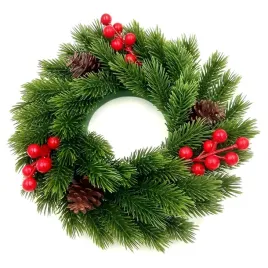 wieniec-swiateczny-z-szyszkami-i-jarzebina-stroik-30cm-mala-girlanda