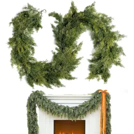 girlanda-choinkowa-9ft-238glow-sztuczna-zielona-na-kominek-drzwi-dom