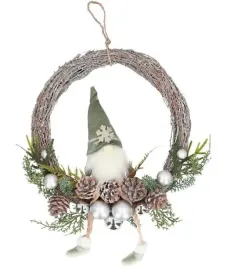 swiateczny-wianek-stroik-na-drzwi-okno-zawieszka-z-krasnalem-33-cm