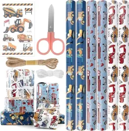 6x-papier-do-pakowania-prezentow-samochodziki-dla-dzieci-nozyczki-sznurek