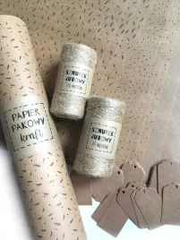 zestaw-do-pakowania-eko-papier-pakowy-sznurek-juta-tagi-wzor-listki-kropki