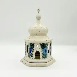 lampion-kosciolek-ceramika-boleslawiecka-recznie-malowany-17-cm