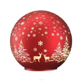 villa-italia-kula-szklana-led-czerwona-lampion-swiateczny-14-cm