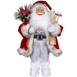 figurka-santa-mikolaj-z-nartami-i-prezentami-45-cm