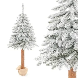choinka-sztuczna-biala-na-naturalnym-pniu-osniezona-swierk-160-cm-donica
