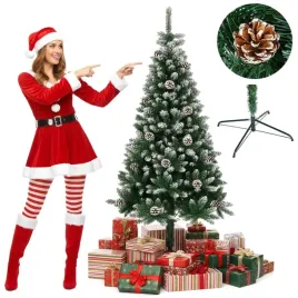 choinka-sztuczna-swierk-z-szyszkami-osniezona-duza-180-cm-metalowy-stojak