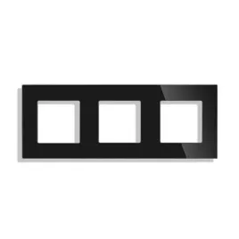 ramka-szklana-panel-flex-potrojna-3f-szklana-do-wlacznikow-kontaktow-czarny