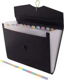 teczka-na-dokumenty-12-przegrodek-harmonijka-format-a4-czarna