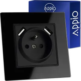 kontakt-gniazdo-elektryczne-z-bolcem-szklane-pojedyncze-czarne-2x-usb-fi60