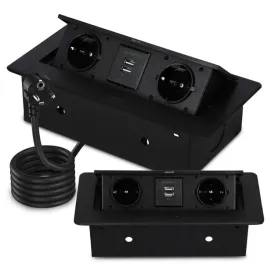 gniazdo-nablatowe-chowane-w-blat-kuchenny-potrojne-wpuszczane-2x-230v-biuro