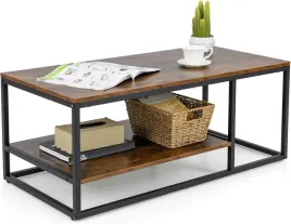 stolik-polka-do-salonu-kawowy-2-poziomowy-prostokatny-brazowy-nowoczesny