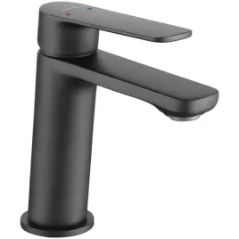 cubic-bateria-umywalkowa-stojaca-czarna-black-kvadrato-modern-korek