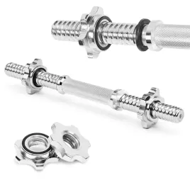 gryf-cornix-krotki-prosty-do-hantli-40-cm-gwintowany-stalowy-zaciski-25mm