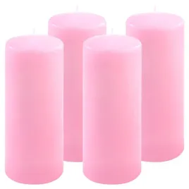 zestaw-slupkowych-swiec-25-cm-o-10-cm-rozowy-4-sztuki