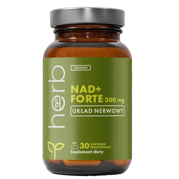 HERB NAD+ FORTE 500mg 30vcaps ENERGIA KOMÓRKOWA METABOLIZM WITALNOŚĆ ODNOWA