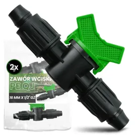2x-zawor-kulowy-pe-16-mm-kurek-qj-linii-kroplujacych-wody-nawadniania