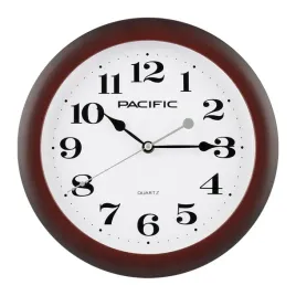 zegar-scienny-pacific-pcz-106-02-elegancja-w-brazowym-kolorze