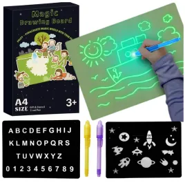 tablica-do-malowania-swiatlem-duza-a4-led-pisaki-szablony-dla-dzieci-3