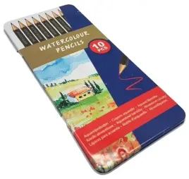 kredki-akwarelowe-10szt-zestaw-kredek-w-metalowym-pudelku-etui-rozne-kolory