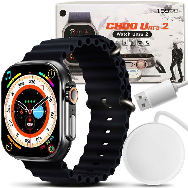 SMARTWATCH ZEGAREK CZARNY WODOODPORNY SPORT PULS CIŚNIENIE POWIADOMIENIA IP
