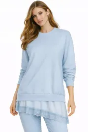 bluza-damska-z-halka-id8857-niebieska-modna-elegancka-wygodna-luzna