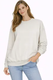 bluza-damska-id8869-bezowy-oversize-cienka-bawelniana-wygodna-premium