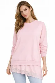 bluza-damska-z-halka-id8854-rozowa-modna-elegancka-wygodna-luzna
