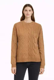 guido-maria-kretschmer-sweter-damski-gmk-0923-02528-brazowy-welniany