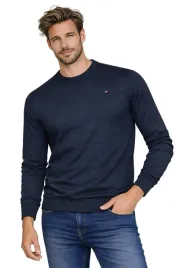 bluza-meska-0759-granatowa-bawelniana-klasyczna-wygodna-okragly-dekolt