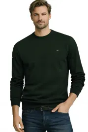 bluza-meska-khaki-okragly-dekolt-bawelniana-miekka