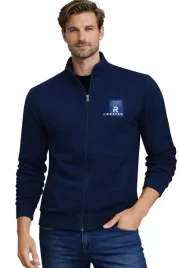 bluza-rozpinana-meska-granatowa-ze-stojka-bawelniana-miekka