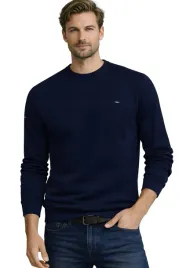 bluza-meska-granatowa-okragly-dekolt-bawelniana-miekka