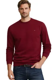 bluza-meska-bordowa-okragly-dekolt-bawelniana-miekka