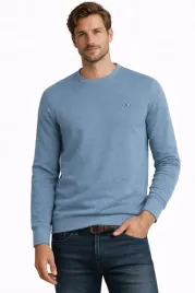 bluza-meska-0759-niebieska-bawelniana-klasyczna-wygodna-okragly-dekolt