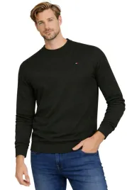 bluza-meska-0759-khaki-bawelniana-klasyczna-wygodna-okragly-dekolt