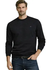 bluza-meska-ciemnoszara-okragly-dekolt-bawelniana-miekka