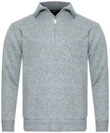 sweter-meski-golf-s8619-jasnoszary-bawelniany-rozpinany-klasyczny-cieply