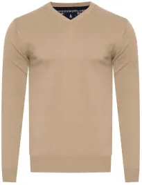 sweter-meski-v-neck-200-bezowy-bawelniany-klasyczny-elegancki-gladki