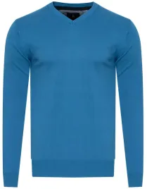 sweter-meski-v-neck-200-niebieski-bawelniany-klasyczny-elegancki-gladki