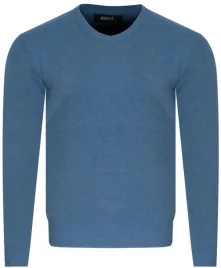 sweter-meski-s8579-niebieski-klasyczny-bawelniany-wygodny-prezent-na-swieta