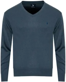 sweter-meski-v-3010-granatowy-melanz-welniany-serek-klayczny-elegancki
