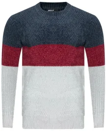 sweter-meski-s8668-granat-bordo-szary-bawelniany-cieply-prezent-na-swieta