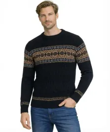 sweter-meski-ws7128-czarny-welniany-cieply-wygodny-okragly-dekolt