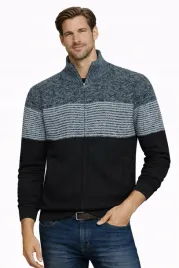 sweter-meski-rozpinany-s8655-ciemnoszary-klasyczny-bawelniany-zamek