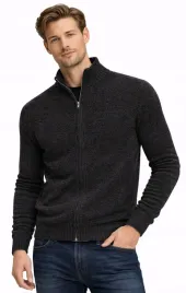 sweter-meski-rozpinany-s8681-czarny-zamek-bawelniany-klasyczny-polgolf