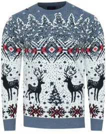 sweter-meski-2310-niebieski-swiateczny-welniany-cieply-prezent-na-swieta