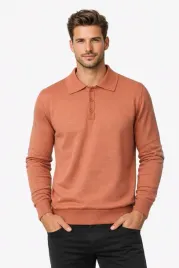 guido-maria-kretschmer-sweter-meski-gmm-0823-01611-pomaranczowy-polo